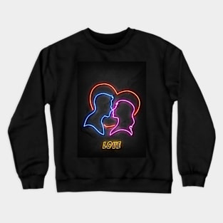 Love Couple Neon Crewneck Sweatshirt